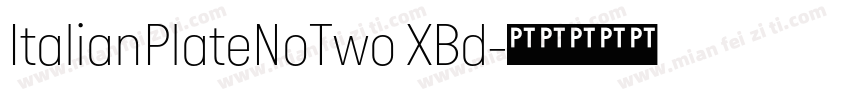 ItalianPlateNoTwo XBd字体转换